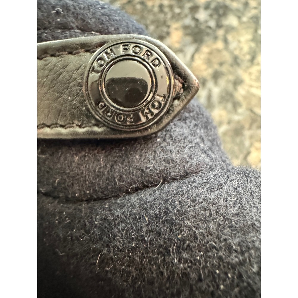 Tom Ford Midnight Blue Wool Military Cropped Jacket Gold Buttons CS1257 Size 36 - Picture 15 of 16